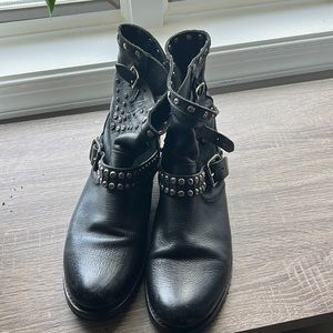 Frye  studded moto boot